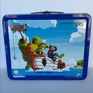 Nintendo DS The Legend of Zelda Phantom Hourglass Blue Tin Case
